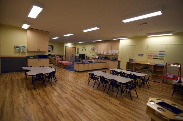 Our spacious classrooms give students plenty of room to move around.