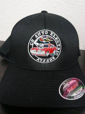 CE Auto. Custom embroidered hats.