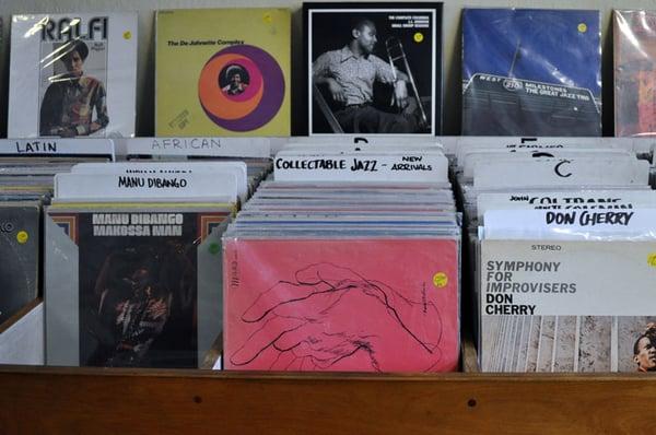 Hundred's of collectable jazz LPs.