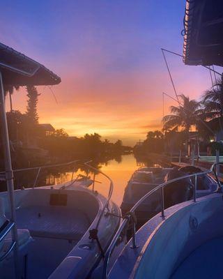 The most beautiful sunset at the marina!