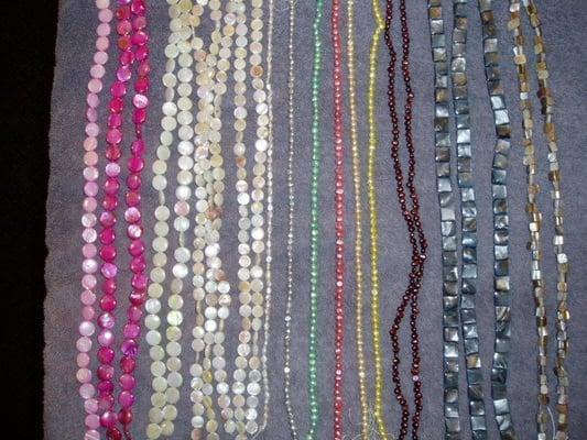 Miscellaneous strands of freshwater pearls.