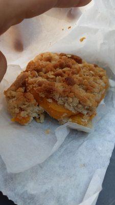 Peach cobbler shortbread bar $3.00