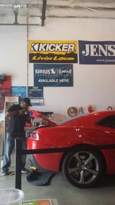 Adding a spoiler to a 2014 Camaro.