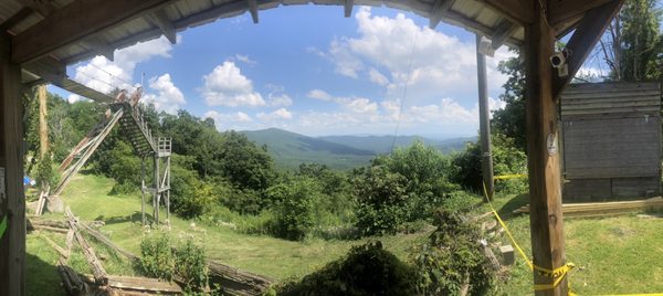 Panoramic of the view from the sitting area