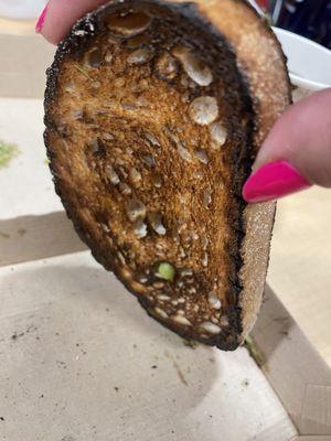 Burnt avocado toast