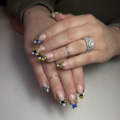 Builder Gel manicure with art