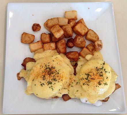 This is the Eggs Benedict entrée.  Photo taken September 18, 2022.