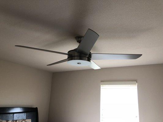 Possini fan installed by Arts Electric.