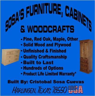 Sosa's Furniture Cabinets & Woodcrafts