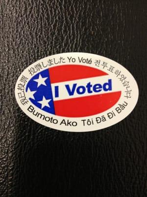 I voted 2012!