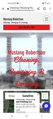 Mustang Robertson cleaning