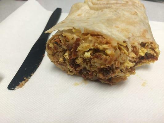 Chorizo burrito...pretty good