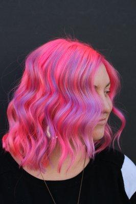 vivid pink and purple perfection! done by: Madi Noel