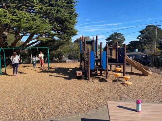 Awesome gated-in toddler park.