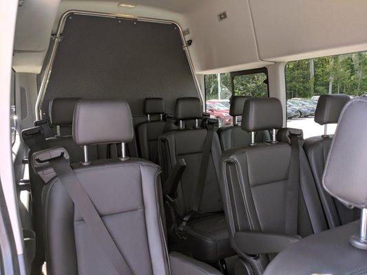 Luxury shuttle in style - seats up to 14 and room for luggage for that trip to the airport, golf outing and more.