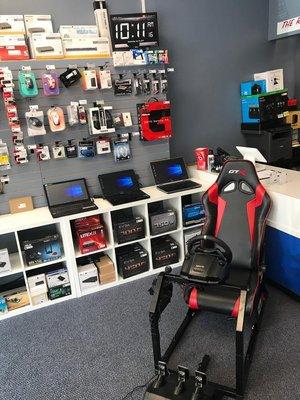 VR Chair, Laptops, Power supplies