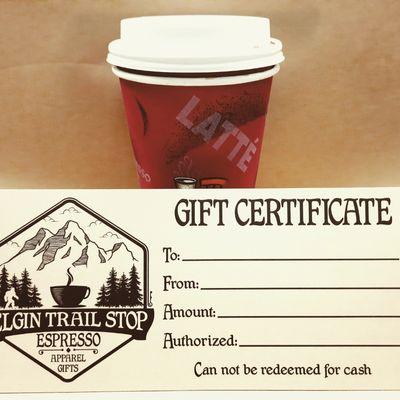 Gift certificates are available