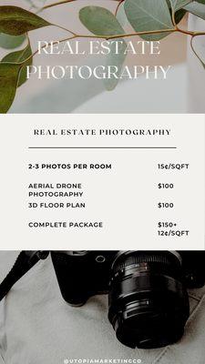 Real estate photography prices