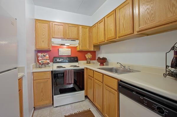 Spacious kitchens featuring electric appliances