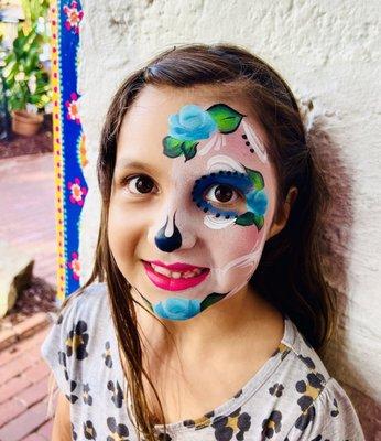 Día de los Muertos face painting @ Fiesta de Reyes, Old Town SD., next to Geppetto's.  10/15 - 11/2/2022