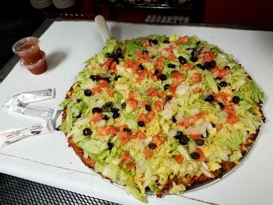 Taco pizza