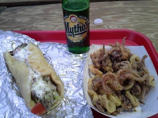 Souvlaki, kalamari, and mythos.