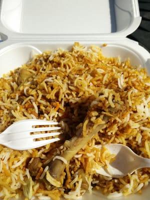 Supposed to be chicken biryani