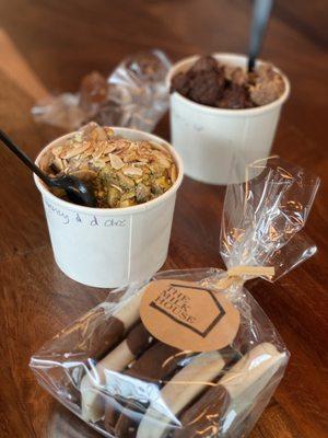 Chocolate Dipped gram crackers and Ice-cream