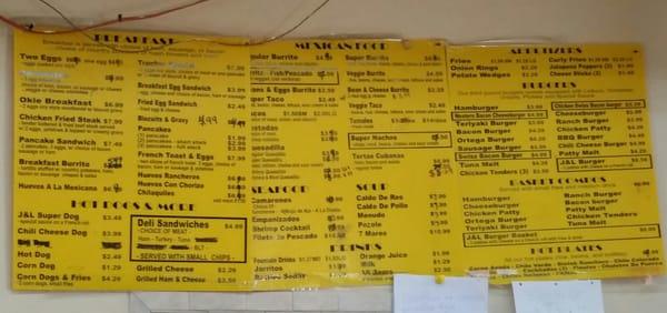 Menu board