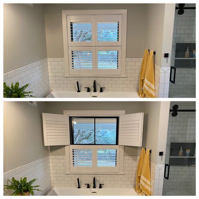 Double hung shutters