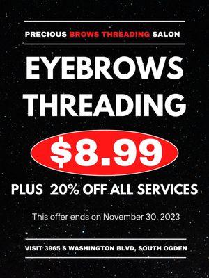 Black Friday Threading Offer