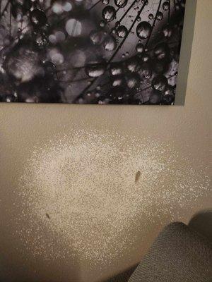 Spackle on wall