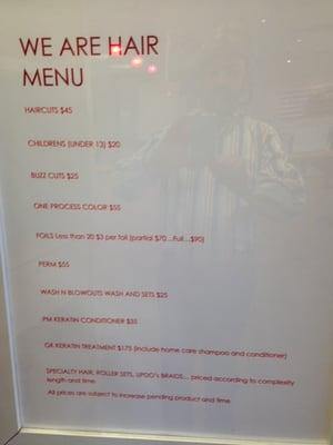 OUR MENU