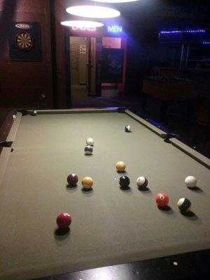 Playing pool.....having drinks