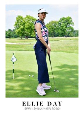 Coming soon....women's golf pants that look and fit great! Ellie Day Activewear, made in the USA.