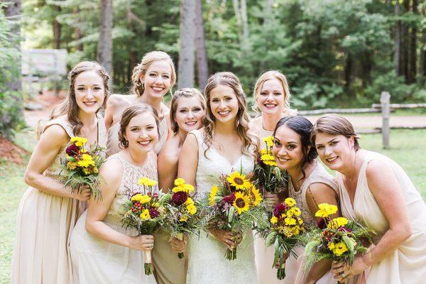 Bride loves sunflowers and Trigs delivered!