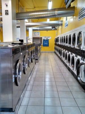 We have 5 different size machines plus FREE fabric softener sheets during our wash & fold hours.