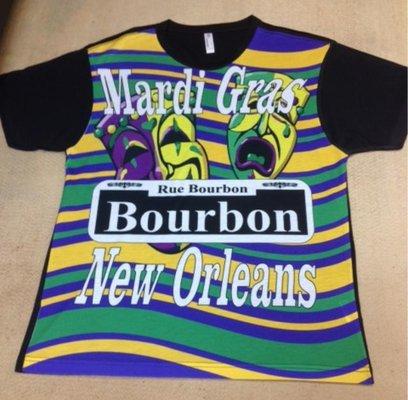 Full Front Bleed Mardi Gras Shirt $30.00.