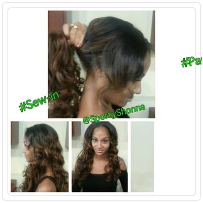 Sew-in, Mayvenn Brazilian bundle hair.  Installed by @SportyShonna www.stylesbysportyshonna.mayvenn.com