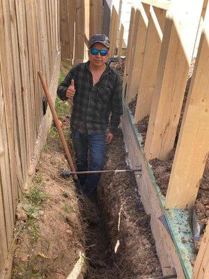 Digging for new gas line