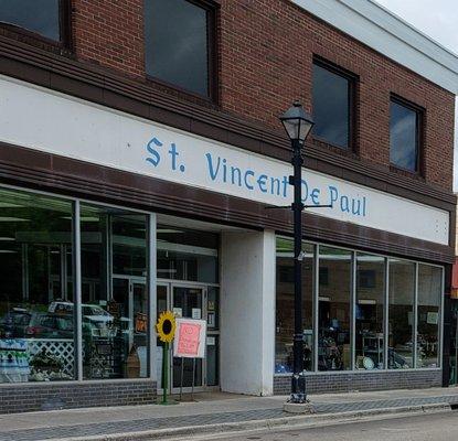 Storefront for St. Vincent de Paul Hancock