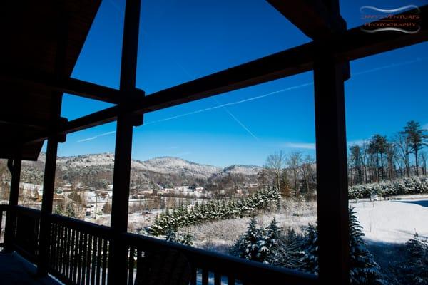 Back porch view from "Fit for Kings" Cabin