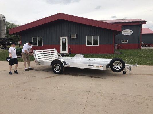 Randy and his new trailer! Mark and Casie gave us great service!