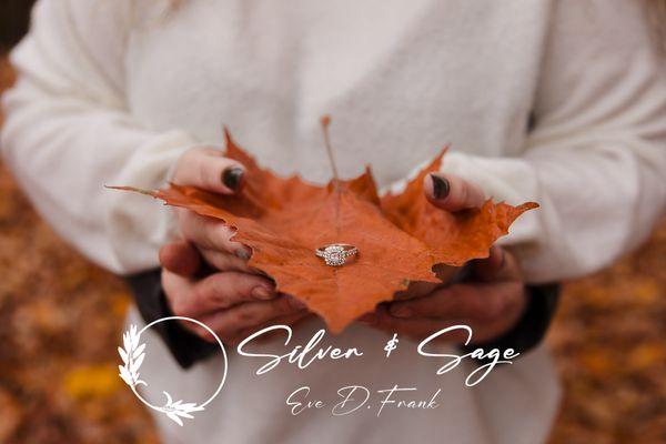 Fall Engagement Session on a creek