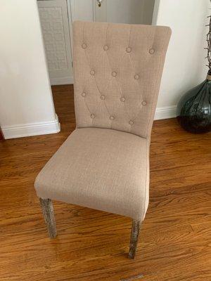 Dining room chairs given a new life.