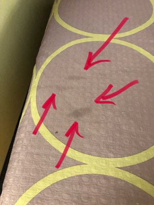 STAINS on the bedspread