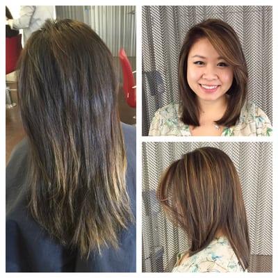 My before and after hair courtesy of Tanya Ko.