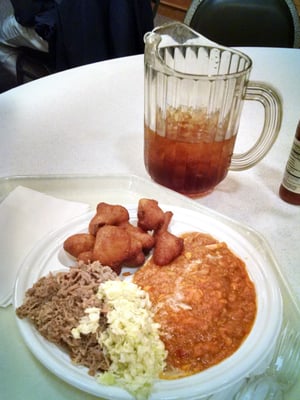 BBQ and Brunswick stew dinner