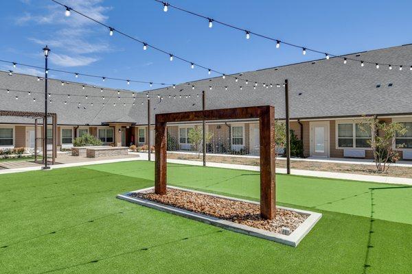 Harvest of Roanoke Courtyard with Water Feature