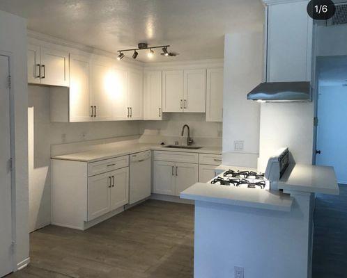 Kitchen remodel for apartment building. we remodeled all 5 units located Sherman Oaks